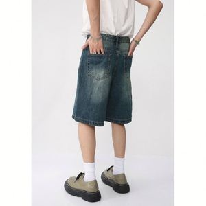 Gran oferta 100% algodón Casual moda hombres Jeans corto diseño personalizado Denim corto para hombre - Product Image 5