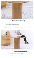 Table à manger multifonctionnelle en bois massif de style européen Quiet Wind pour petits appartements, 4 à 8 places, utilisation dans le salon et la salle à manger