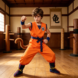 Disfraz <span class=keywords><strong>de</strong></span> Halloween Feinuo <span class=keywords><strong>de</strong></span> Son <span class=keywords><strong>Goku</strong></span> para Adultos, Cosplay <span class=keywords><strong>de</strong></span> Anime, Traje <span class=keywords><strong>de</strong></span> Carnaval <span class=keywords><strong>de</strong></span> TV y Cine, Pantalones y Top, Poliéster, Unisex, Impresión Digital - Product Image 3