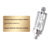 Transmetteur de vitesse d'amplitude de capteur de vibration TAIHUA TV-708X pour équipement de pompe à moteur, sortie 2 fils 4-20 mA, fileté/magnétique