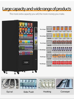Distributeur automatique de boissons et de snacks à livraison rapide et conception sécurisée, distributeur automatique moderne pour les entreprises de restauration