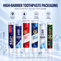 Tube de dentifrice ultra fin et léger en aluminium-plastique avec bouchon à vis, impression UV, gain de place, facile à transporter, pour l'extérieur