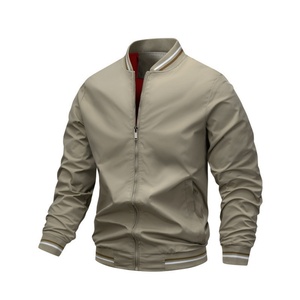 Men Bomber Jacket Lightweight Windbreaker Jackets Casual Softshell Flight Fashion Winter Fall <b>Coat</b> With Pocket - Product Image 2