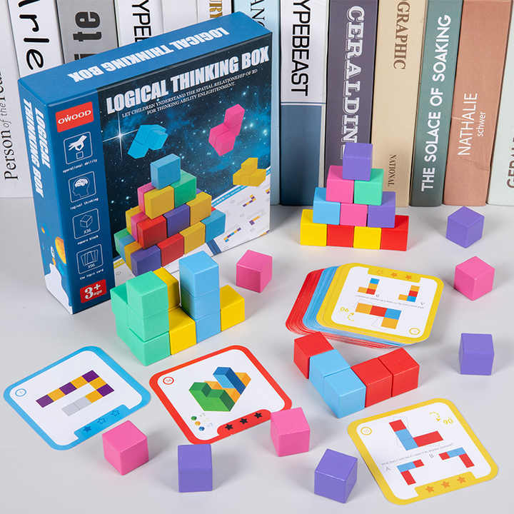 Montessori Toy Kids Playing Blocks Preschool Sensory Game Boys Girls ...