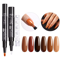 Kit de Stylos de Vernis Gel OEM ODM Sans HEMA, LED UV, Style Français, Végétalien, Non Toxique, Longue Durée, 2-en-1, pour Salon, avec Top Coat