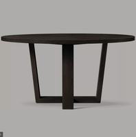 Ensemble de table à manger ronde en chêne MONTECITO, style farmhouse, pour la maison, les appartements, les villas et les hôtels