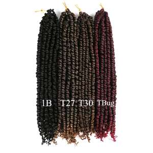 Pre torsione Passione Colpi di Scena crochet intrecciare i capelli capelli Sintetici Estensioni Dei Capelli Ombre Trecce onda di acqua passione Colpi di Scena Treccia - Product Image 6