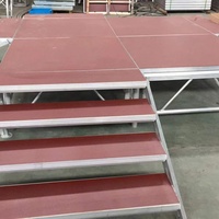 Plateforme de scène en alliage d'aluminium robuste, taille personnalisable pour les événements en plein air, mariages, concerts, structures de scène DJ