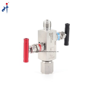 HongjiメーカーSwagelockタイプSS3162ウェイマニホールド圧力計1/4 "NPTバルブマニホールド用 - Product Image 3