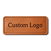 Écussons en cuir 3D personnalisés avec logo en relief pour vêtements, jeans et sacs, étiquettes en cuir PU personnalisées, tissu sergé, vente en gros