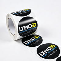 Autocollants personnalisés avec logo, autocollants circulaires imperméables pour produits, papier synthétique, impression vinyle, étiquettes adhésives en rouleau