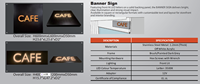 ADMAX Enseigne néon LED 3D personnalisée 40x120cm, lettres en acrylique, bannière pour publicité, nom de magasin, maison et bâtiments, logo extérieur