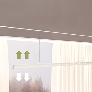 Tendedero eléctrico inteligente con control remoto oculto de aleación de aluminio, iluminación LED y función de elevación. - Product Image 2