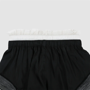 Shorts pour femmes nouvelle couleur bloquant l'épissage mini pantalon pour l'été 2025 cordon mince taille haute ultra court pantalon short - Product Image 6