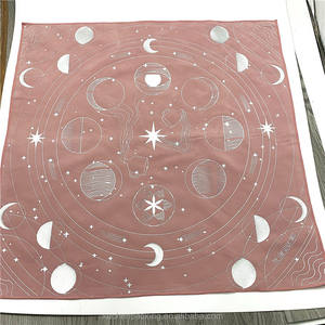 22 "x 22" पूर्ण मुद्रित मोटे मखमल कपड़े के साथ वेदी कपड़े ट्रिपल मून पेंटग्राम टैट कपड़े - Product Image 3