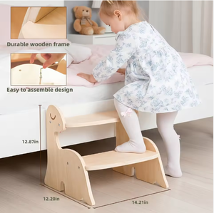 Hot-selling In-stock Baby Dinosaur Modern Portable Kitchen and <strong>Bathroom</strong> <strong>Stools</strong> Made of High-quality Basswood Plywood - Product Image 4