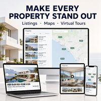 Diseño de Sitios Web Inmobiliarios con Lista de Propiedades y Búsqueda por Mapa para Exhibición de Portafolios de Agentes y Generación de Cualificados Compradores