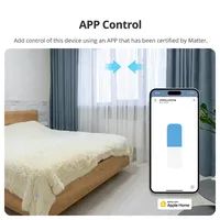 Rideau motorisé intelligent Zemismart Matter sur Wi-Fi avec rail de jonction, conception sans courroie, compatible HomeKit, SmartThings, Google Home