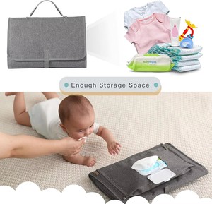 Sac à langer imperméable <span class=keywords><strong>pour</strong></span> <span class=keywords><strong>nouveau</strong></span>-<span class=keywords><strong>né</strong></span>, sac de voyage <span class=keywords><strong>pour</strong></span> couches, tapis à langer de voyage - Product Image 4