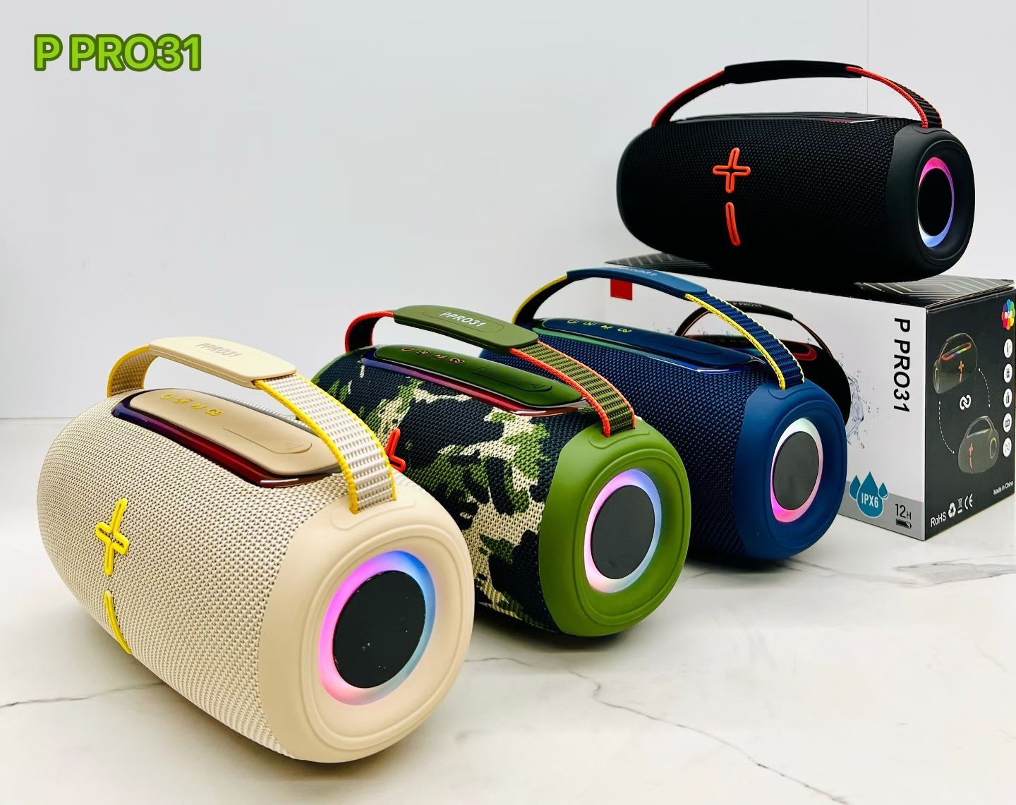NEW P PRO31 Audio System - Portable Handheld 30W BASS High-power RGB Light Outdoor Subwoofer Sound System 3600mah · image 3