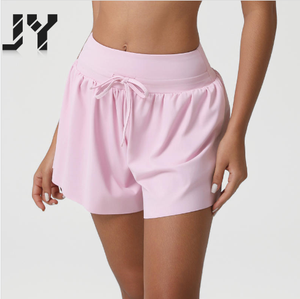 JY - Pantalones Cortos Deportivos Casuales para <span class=keywords><strong>Mujer</strong></span>, de Secado Rápido, con Cordón Ajustable, Cintura Alta, para Yoga, Running, Baile y Gimnasio - Product Image 1