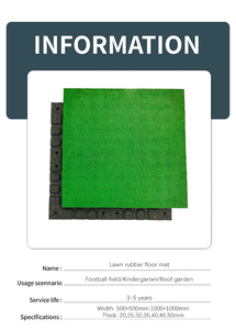 Nhà máy nóng bán cỏ nhân tạo <span class=keywords><strong>Turf</strong></span> gạch cao su cho phòng tập thể dục chống rung cỏ sàn Mat hấp thụ sốc Vườn cỏ - Product Image 2