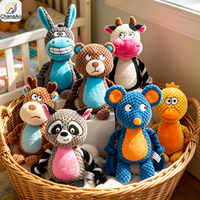 Jouets écologiques pour chiens : Jouet à tirer en peluche renard couineur avec corde en coton double couche, pour le nettoyage des dents et anti-ennui, grand format, accessoires pour animaux de compagnie