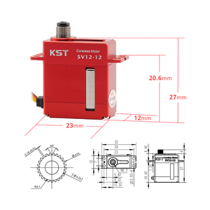 Ventas Calientes KST SV12-12 DC12V Super Alto Voltaje 9.0Kgf.cm 0.10seg/60. Aleación de Aluminio sin Núcleo de 1520Hz para Helicópteros RC y Robótica - Product Image 6