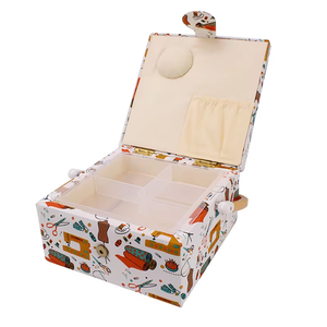 Caja de almacenamiento de cesta de costura de tela de poliéster hecha a mano de D & D, organizador de Kit de costura portátil con agujas de tejer, regalo, manualidades - Product Image 5
