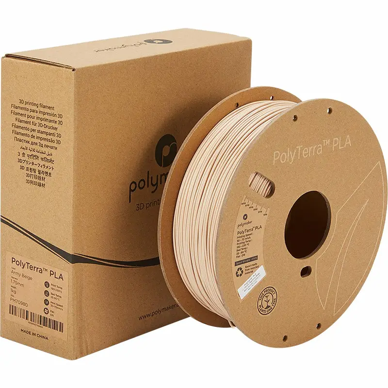 Professional Manufacture Custom 1.75mm / 2.85mm 1 KG Polymaker PolyTerra PLA 3D Printing Filament
