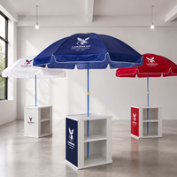 Stand d'exposition extérieur durable et économique en PP ABS réutilisable avec parapluie pour comptoir promotionnel