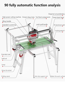 9033 חותך אריח חשמלי-חיתוך אבן 1200 שולחן רטוב מסור מכונת חיתוך שיש מכונת קרמיקה ניידת אריח - Product Image 2