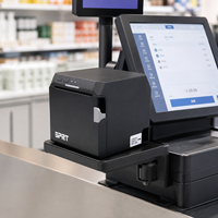 Printer Pesanan Dapur 80mm dengan Buzzer Auto Cutter USB LAN RS232 untuk POS Restoran dan Pencetakan Pesanan Takeaway