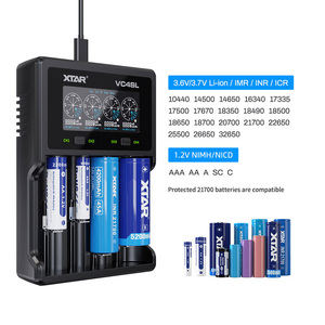 Caricabatterie Ricaricabile XTAR VC4SL 3A QC3.0 USB-C Multifunzione per <span class=keywords><strong>Batterie</strong></span> agli Ioni di Litio con Quattro Slot - Product Image 1