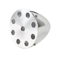 Spinner en aluminium poli argenté de 49 mm avec alésage de 10 mm pour avion RC 50-120CC, couleur personnalisée, prêt pour OEM, vente en gros, avec kit de boulons M5