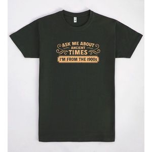 Chiedimi di tempi antichi, sono nato agli anni '00, maglietta nera da uomo, camicia promozionale - Product Image 1