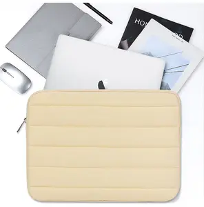 부드러운 플러시 라이닝이있는 맥북 에어 13 용 방수 나일론 푹신한 13 인치 노트북 슬리브 가방 커버 노트북 케이스