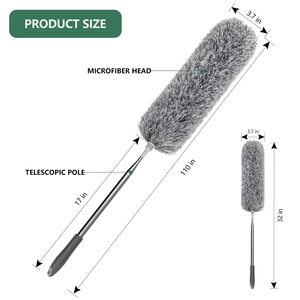 Ánh nắng mặt trời sợi nhỏ Khăn lau bụi 30-100 inch mở rộng cực uốn cong và có thể giặt làm sạch bàn chải - Product Image 2