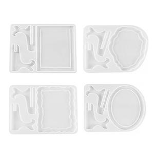クリスタルドロップ接着剤樹脂型正方形の楕円形の波フォトフレームブラケットシリコーン型 - Product Image 2