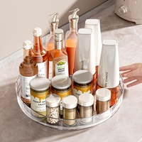 Organizador de Especias Giratorio de 360 Grados, Silencioso, de Plástico, Tipo Soporte, de 3 Niveles, Diseño Giratorio para Organización de Encimeras de Cocina