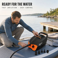 Pompe à air électrique portable 20 PSI 12 V pour SUP, kayak, bateau gonflable, tente, matelas, cerf-volant - Gonfleur numérique DC