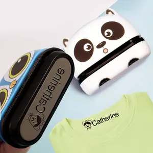 Sello de goma autoentintado con logotipo personalizado, tela impermeable, juguete, nombre de niño, sello flash para uniforme