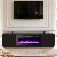 Meuble TV moderne de style européen de 71 pouces avec foyer électrique et télécommande, vente en gros