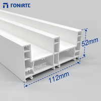 Ventes directes d'usine PVC fenêtre 112mm cadre coulissant H Section fenêtre porte Upvc profil