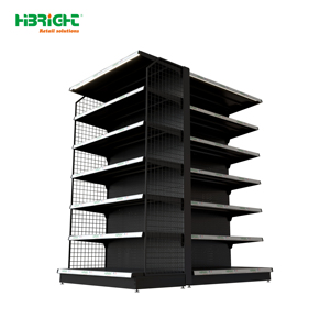 Heavy Duty Gondola Shelving Supermarket Rack Double Sided Retail Display Cabinet 5 Shelf <b>Metallic</b> Store Fixture - Product Image 6