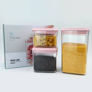 Multipurpose food storage plastic container pantry storage containers dry food storage container set