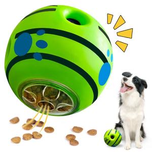 Trattare il cane palla giocattolo naturale per animali domestici grande cibo divertente per animali domestici che distribuisce palla cigolante - Product Image 1