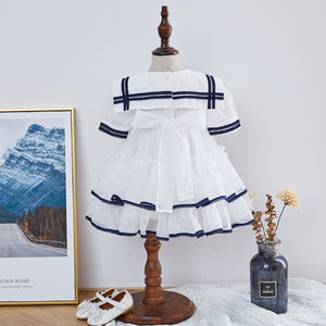 Vestiti dei capretti svegli del collare del marinaio del vestito del bambino di estate casuale piccolo vestito della ragazza - Product Image 2