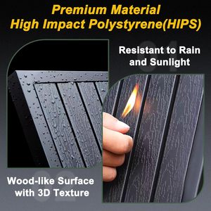 סט ריהוט גן מודרני ועמיד לכל מזג אוויר, עמיד למים, עשוי קומפוזיט עץ-פלסטיק, שולחן אוכל למרפסת - Product Image 4