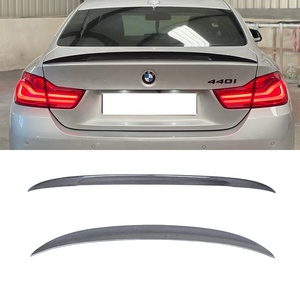 For 4 Series F32 Coupe 2Door P Style Carbon Fiber Polished Rear Spoiler Trunk Wing 2013-2019 <b>Tape</b> Installation - Product Image 1